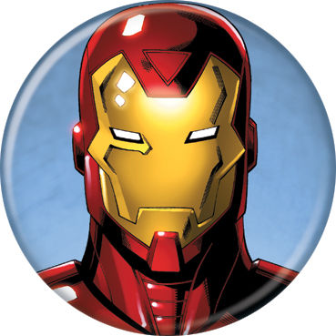Marvel Comics 1.25-inch Button - Iron Man On Blue (84638)