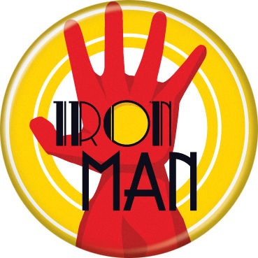 Marvel Comics 1.25-inch Button - Iron Man Name And Glove (84640)