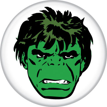 Marvel Comics 1.25-inch Button - Classic Hulk Face (84657)