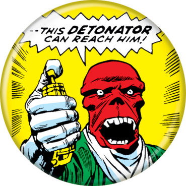 Marvel Comics 1.25-inch Button - Red Skull Detonator (84667)