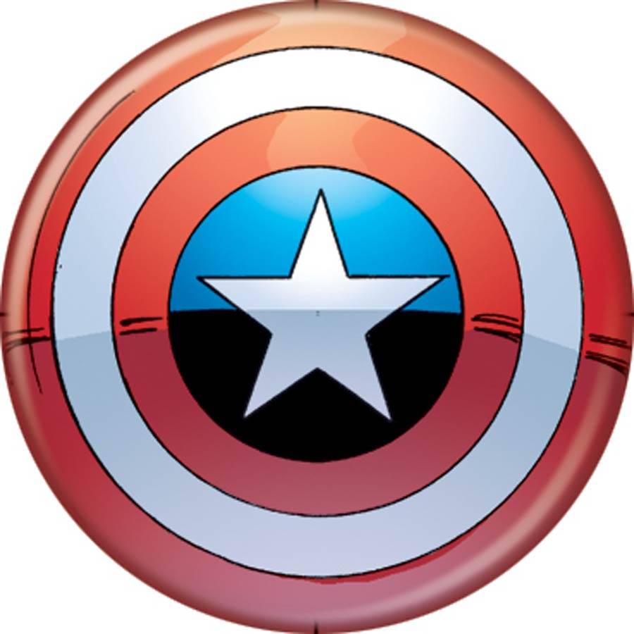 Marvel Comics 1.25-inch Button - Cap Shield Realistic (84634)