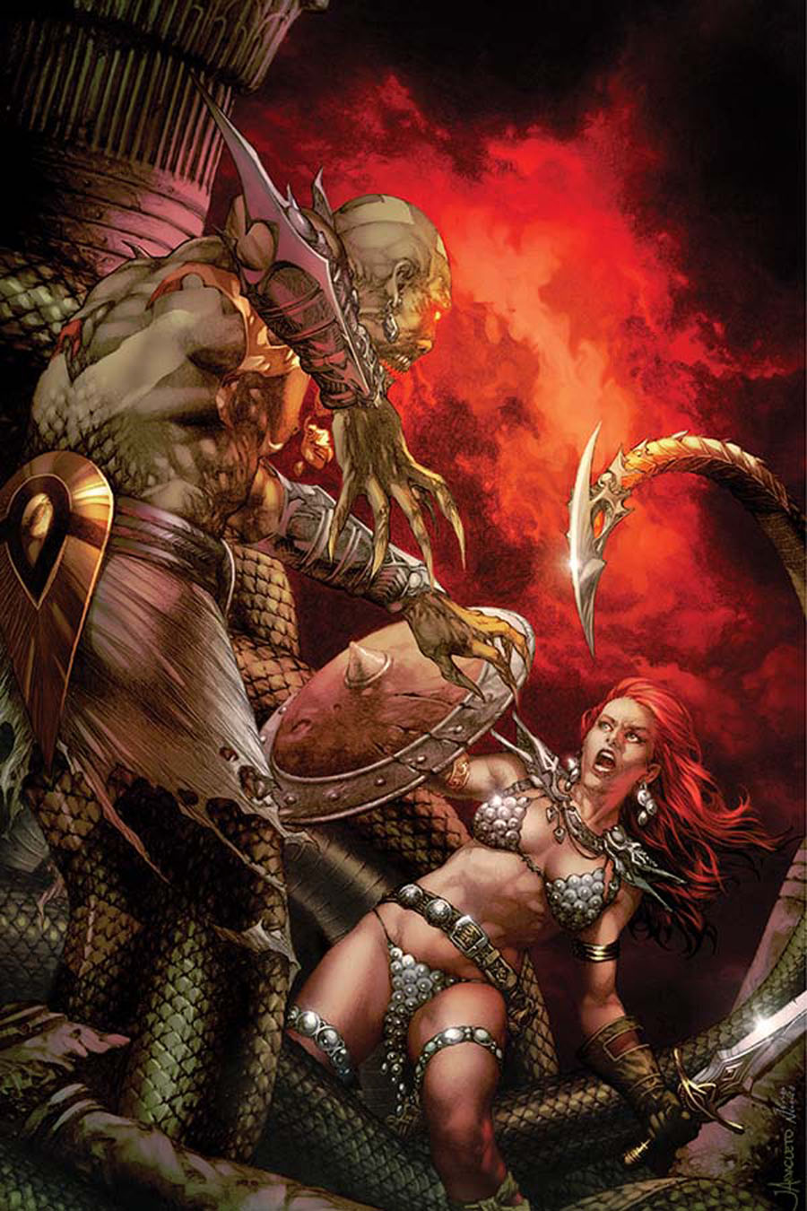 Red Sonja Vultures Circle #5 Cover F High-End Jay Anacleto Virgin Art Ultra-Limited Variant Cover (ONLY 50 COPIES IN EXISTENCE!)