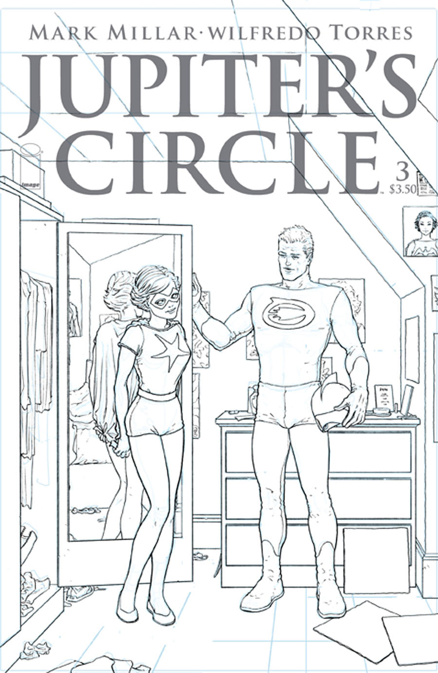 Jupiters Circle #3 Cover C Variant Frank Quitely Black & White Cover