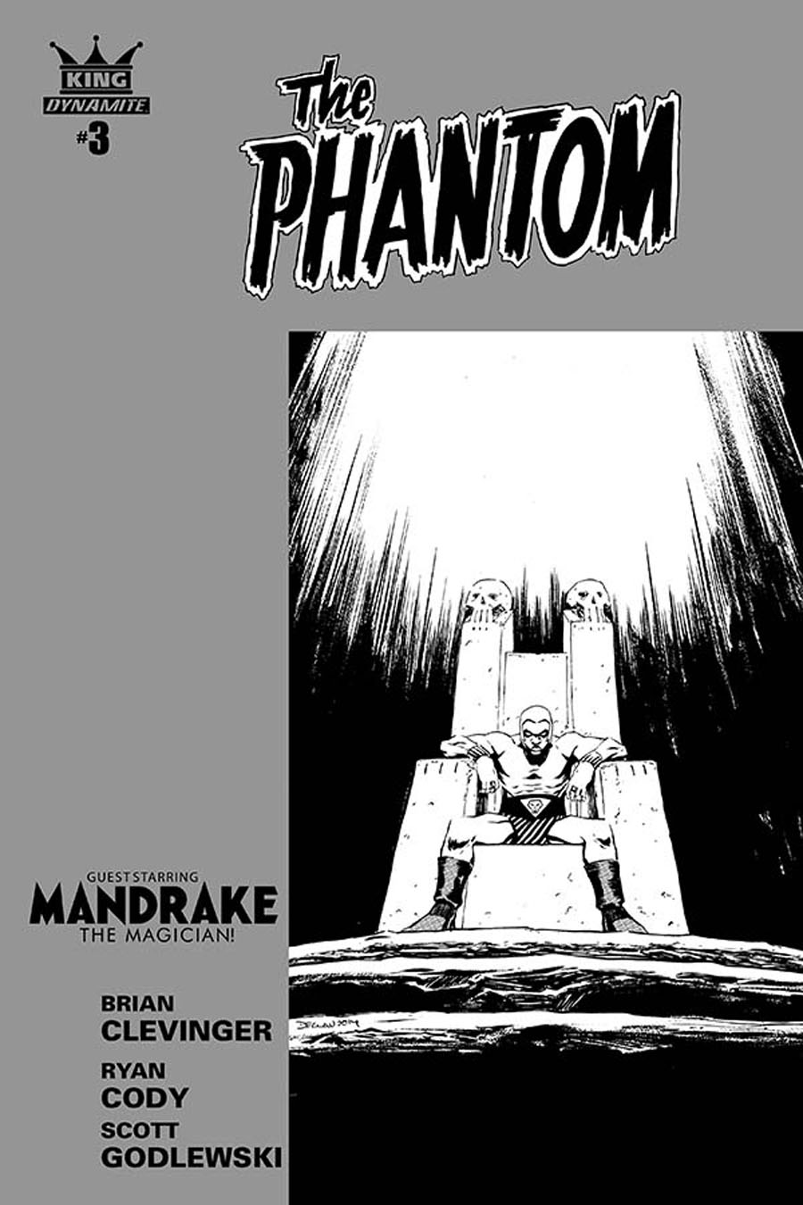 King Phantom #3 Cover B Incentive Declan Shalvey Black & White Cover