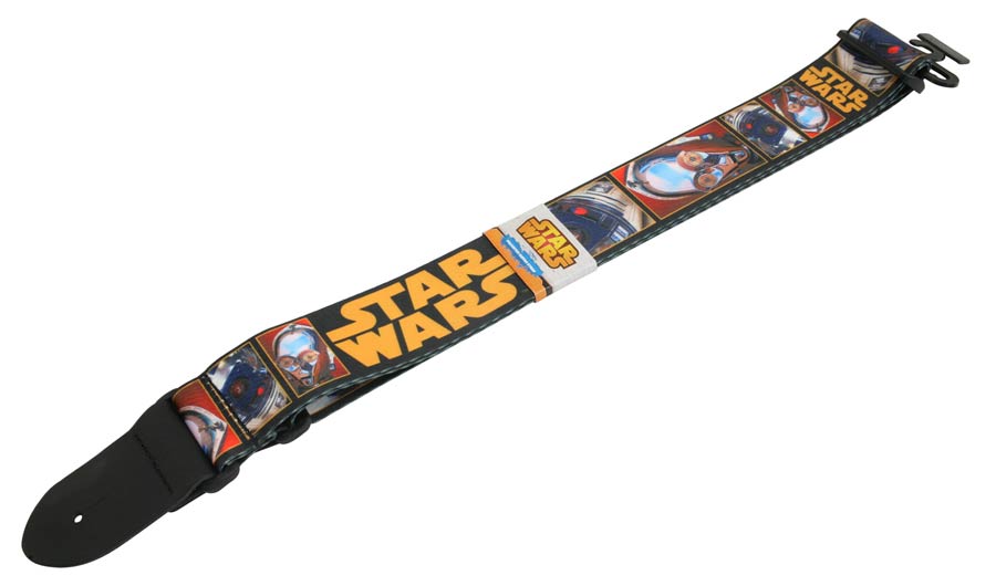 Star Wars Polyester Guitar Strap - Droids Logo
