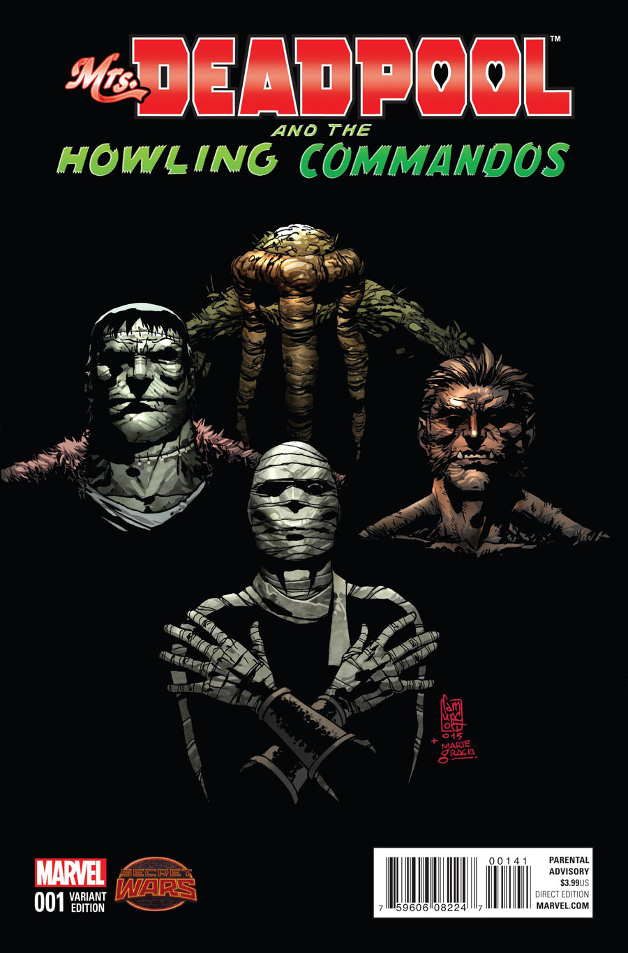 Mrs Deadpool And The Howling Commandos #1 Cover B Incentive Giuseppe Camuncoli Howling Variant Cover