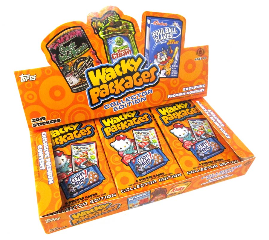 Topps 2015 Wacky Packages Trading Cards Collectors Box