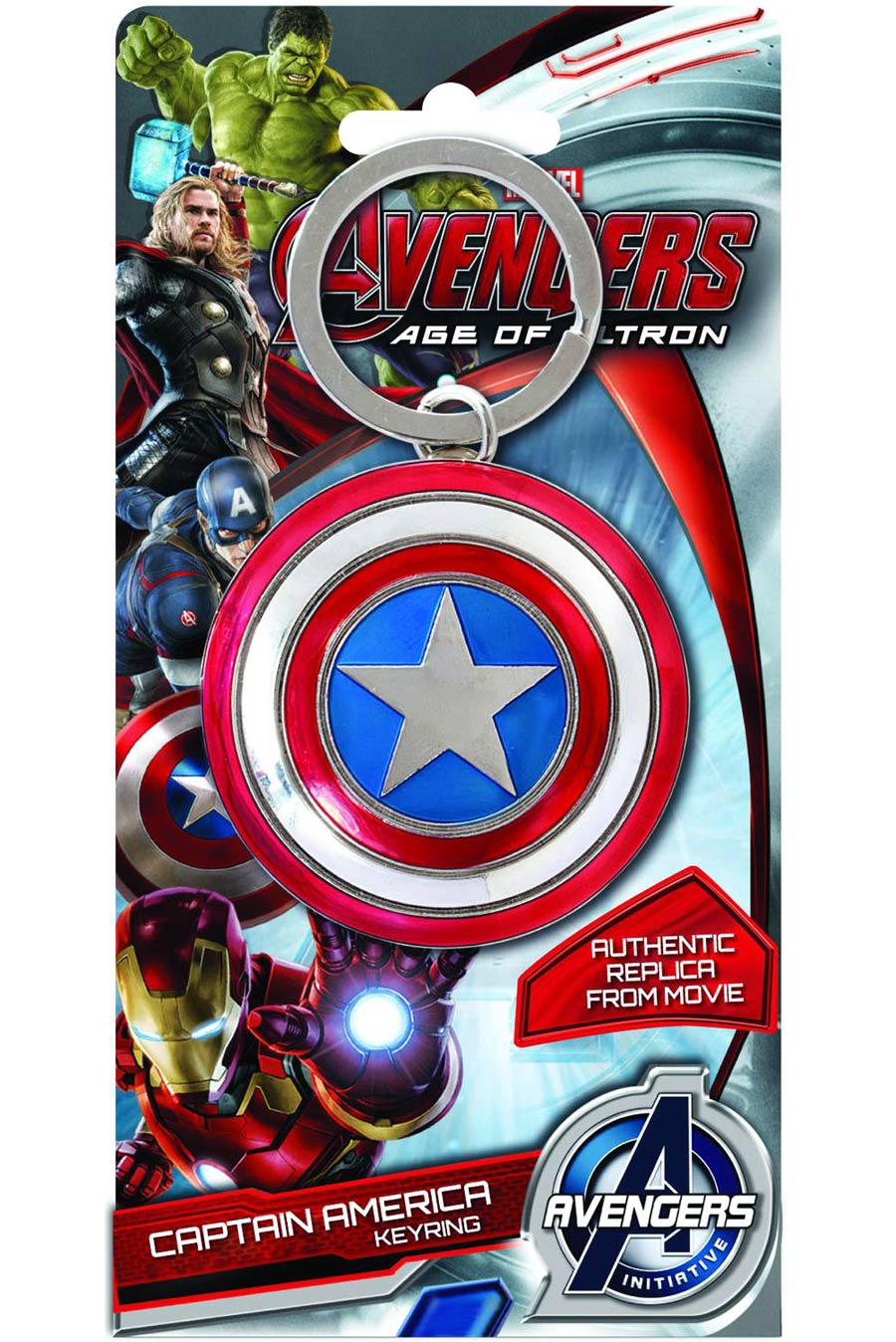 Avengers Age Of Ultron Pewter Keyring - Captain America Shield