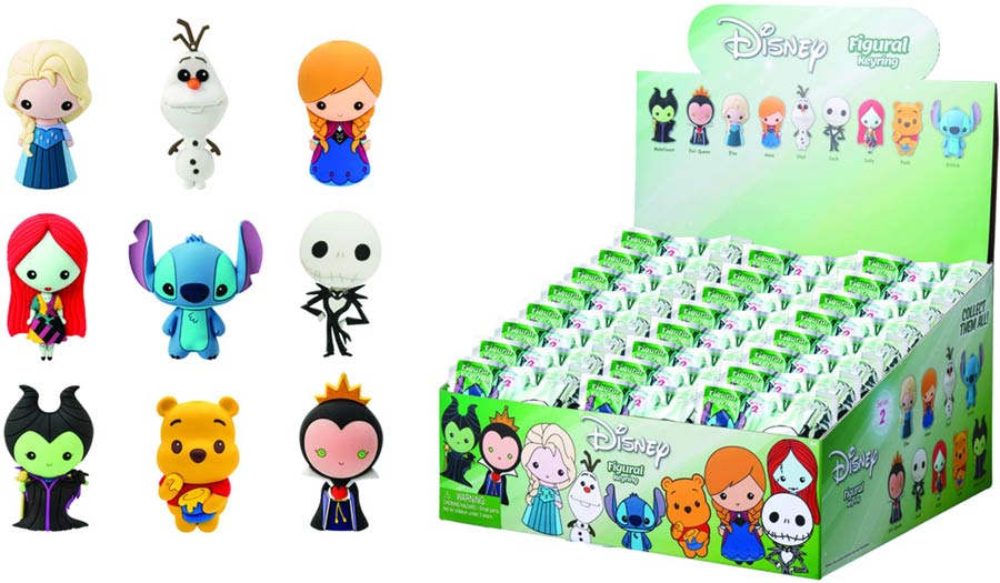 Disney Laser Cut Figural Keyring Series 2 Blind Mystery Box