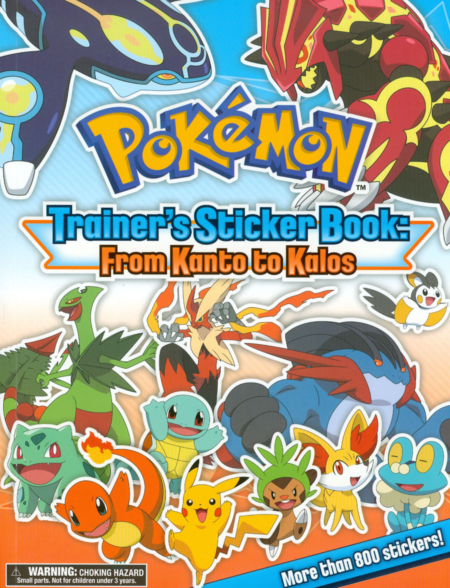 Pokemon Trainers Sticker Book From Kanto To Kalos TP