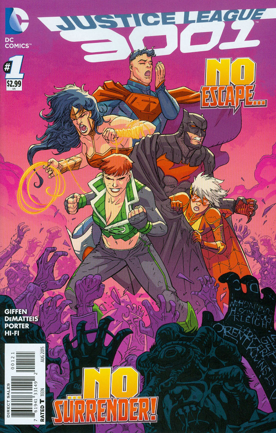Justice League 3001 #1 Cover B Incentive Scott Kolins Variant Cover