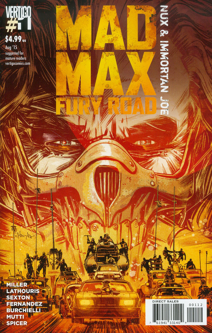 Mad Max Fury Road Nux & Immortan Joe #1 Cover B 2nd Ptg Tommy Lee Edwards Variant Cover