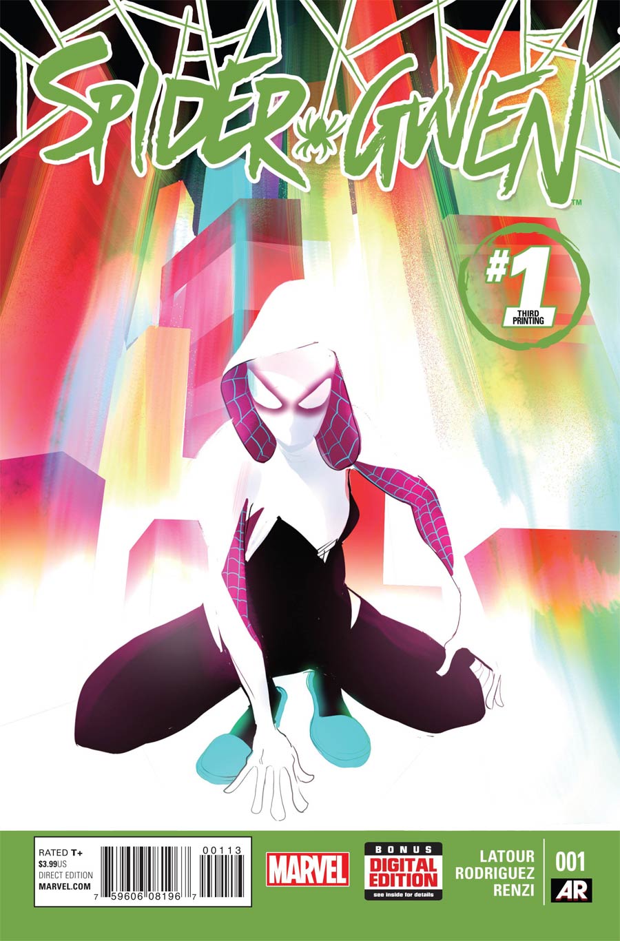 Spider-Gwen #1 Cover R 3rd Ptg Robbi Rodriguez Variant Cover