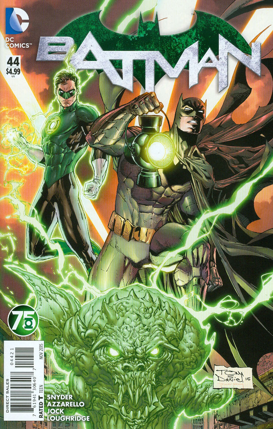 Batman Vol 2 #44 Cover B Variant Tony S Daniel Green Lantern 75th Anniversary Cover