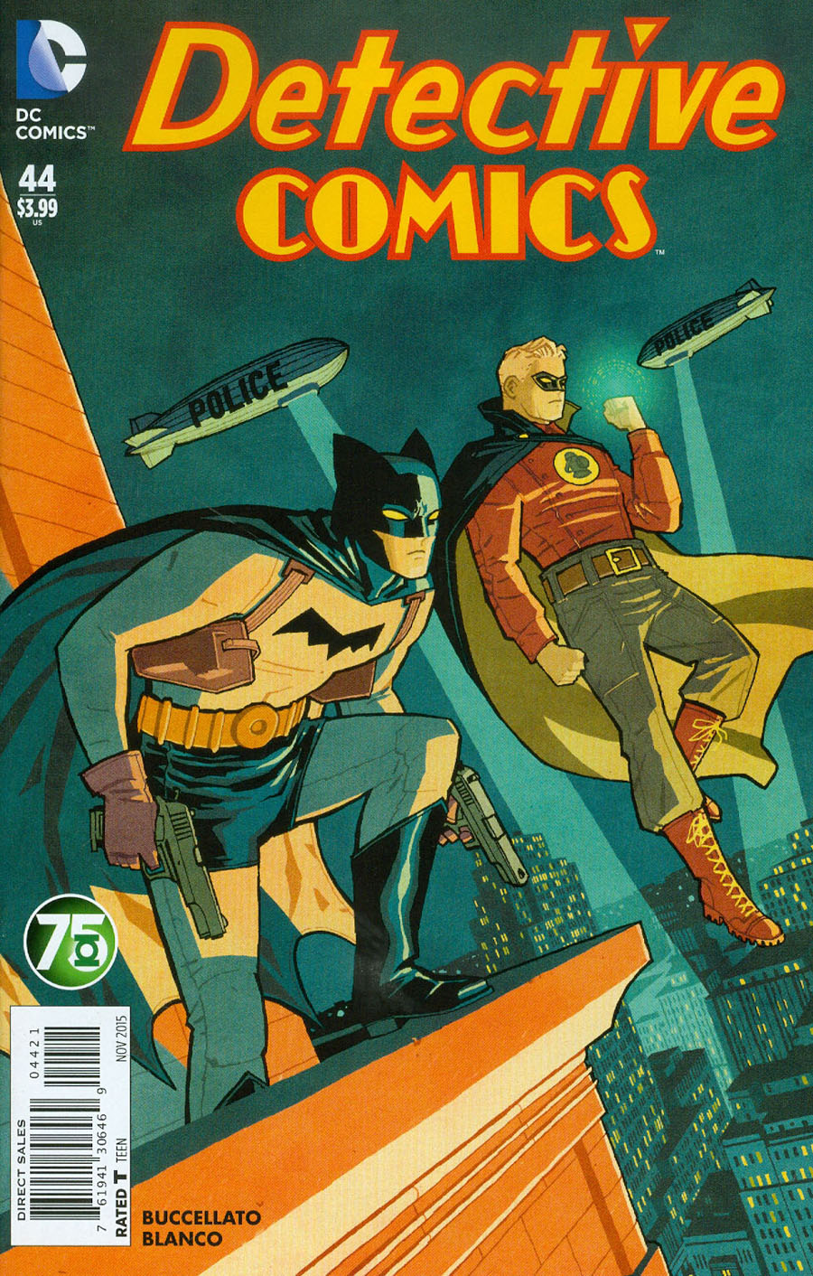 Detective Comics Vol 2 #44 Cover B Variant Cliff Chiang Green Lantern 75th Anniversary Cover