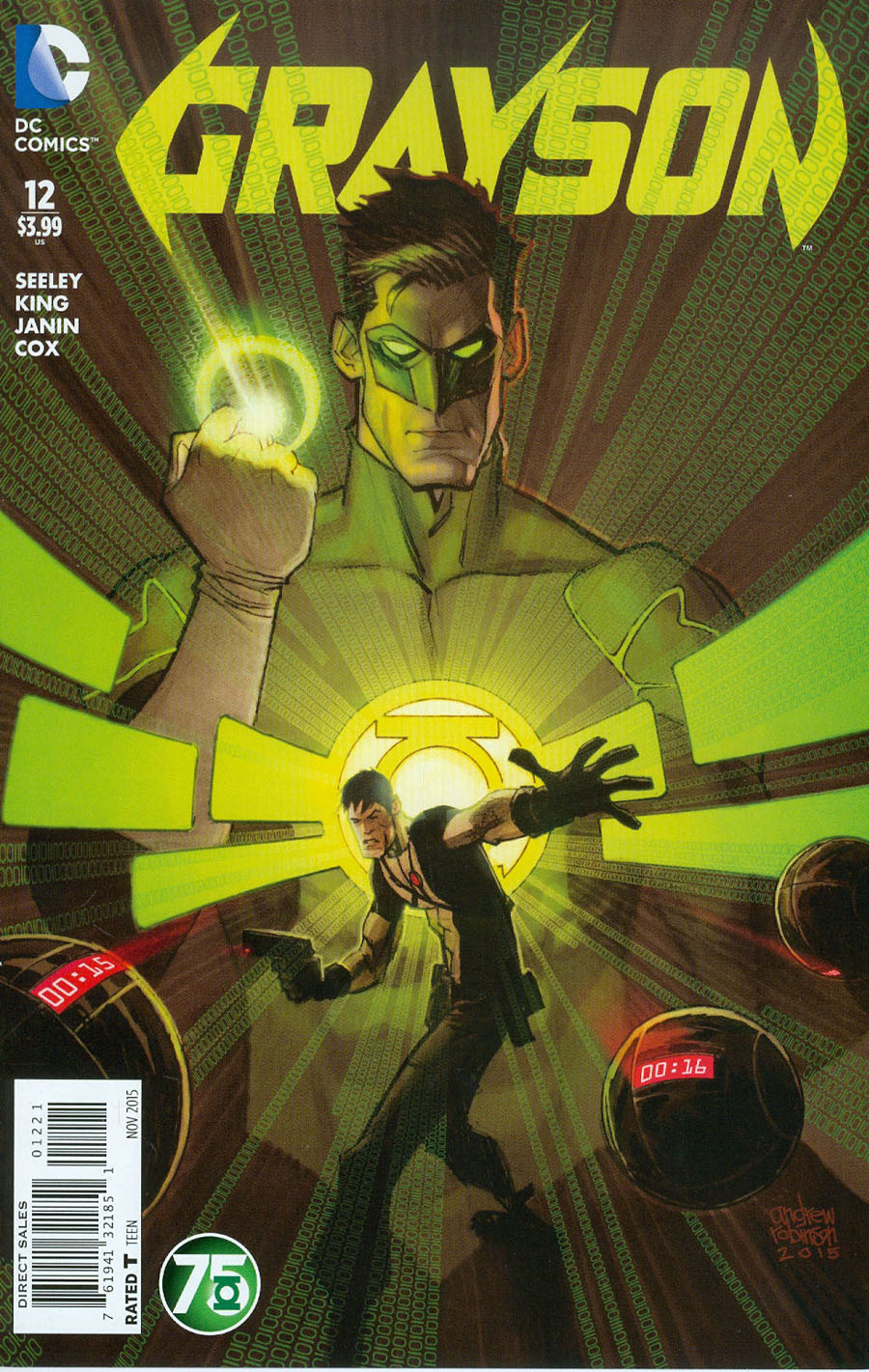 Grayson #12 Cover B Variant Andrew Robinson Green Lantern 75th Anniversary Cover