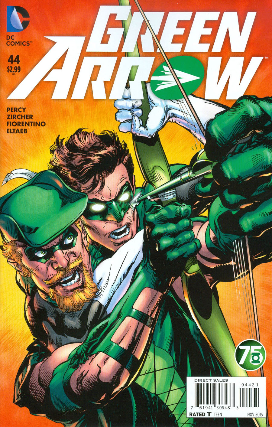 Green Arrow Vol 6 #44 Cover B Variant Neal Adams Green Lantern 75th Anniversary Cover