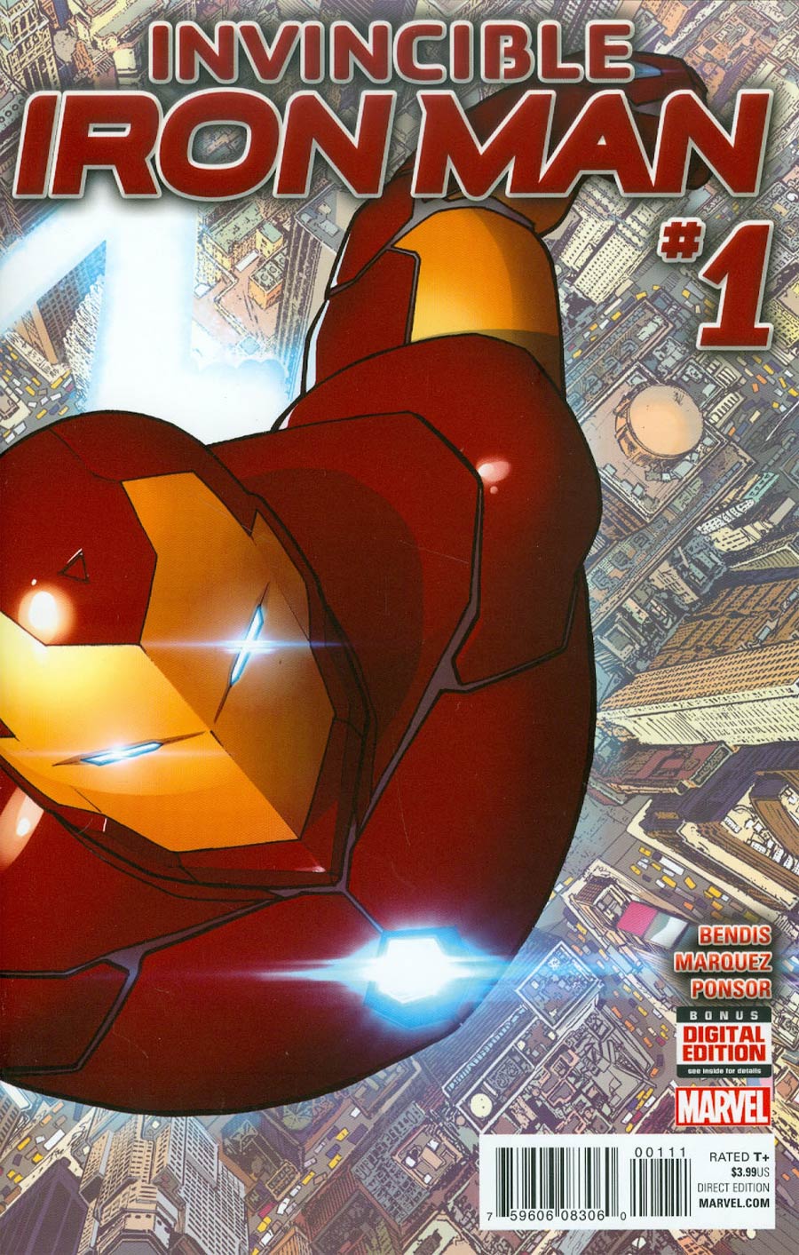 Invincible Iron Man Vol 2 #1 Cover A Regular David Marquez Cover