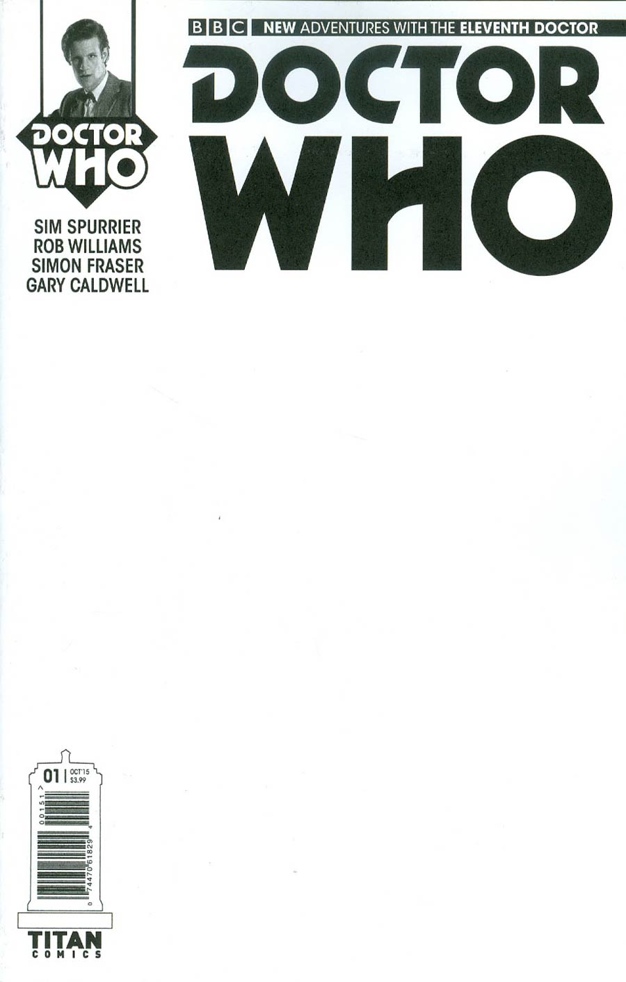 Doctor Who 11th Doctor Year Two #1 Cover D Variant Blank Cover