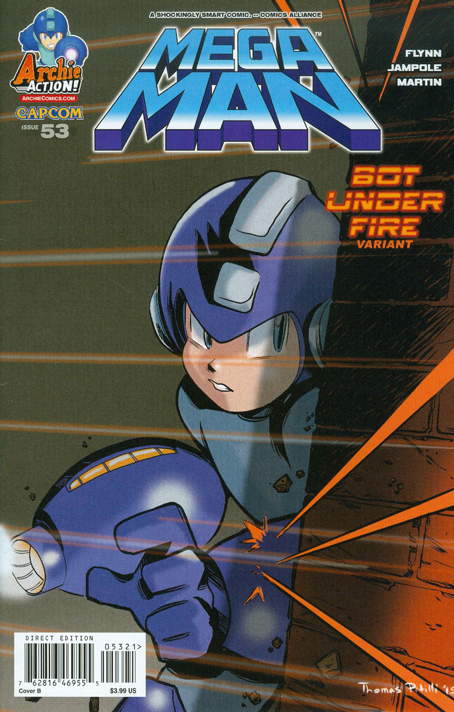 Mega Man Vol 2 #53 Cover B Variant Thomas Pitilli Bot Under Fire Cover