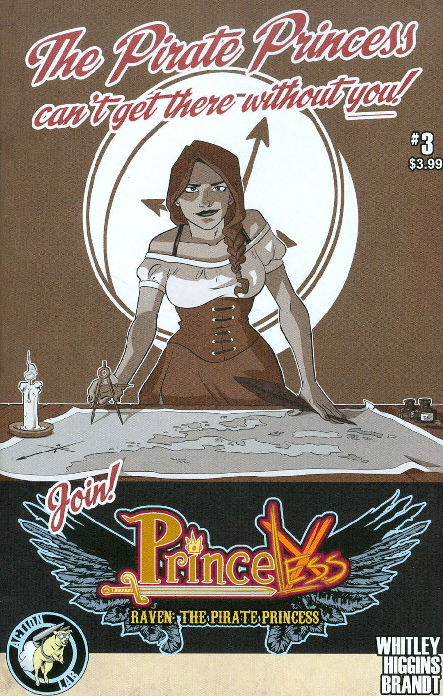 Princeless Raven The Pirate Princess #3 Cover B Variant Rosy Higgins & Ted Brandt Cover
