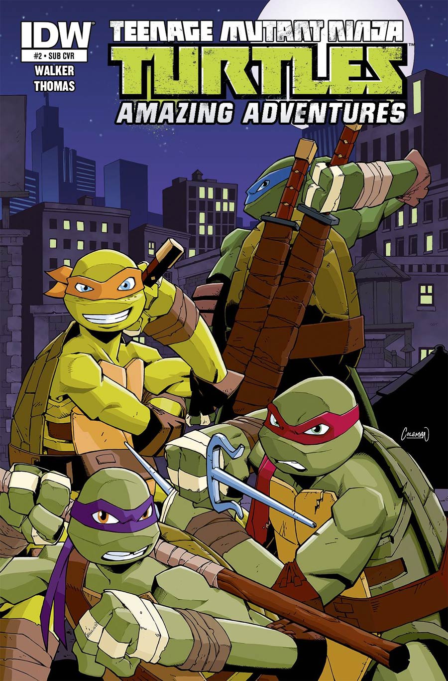 Teenage Mutant Ninja Turtles Amazing Adventures #2 Cover B Variant Ruairi Coleman Subscription Cover