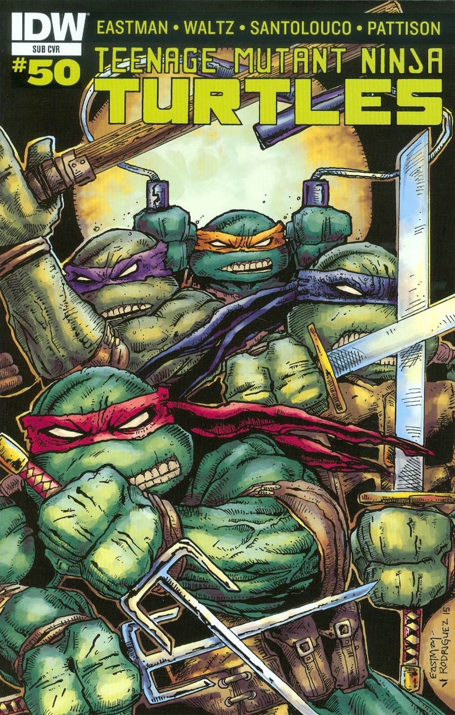 Teenage Mutant Ninja Turtles Vol 5 #50 Cover D Variant Kevin Eastman & Robert Rodriguez Subscription Cover