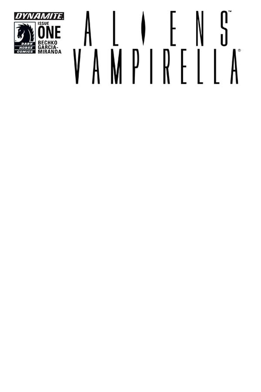 Aliens Vampirella #1 Cover B Variant Blank Authentix Cover