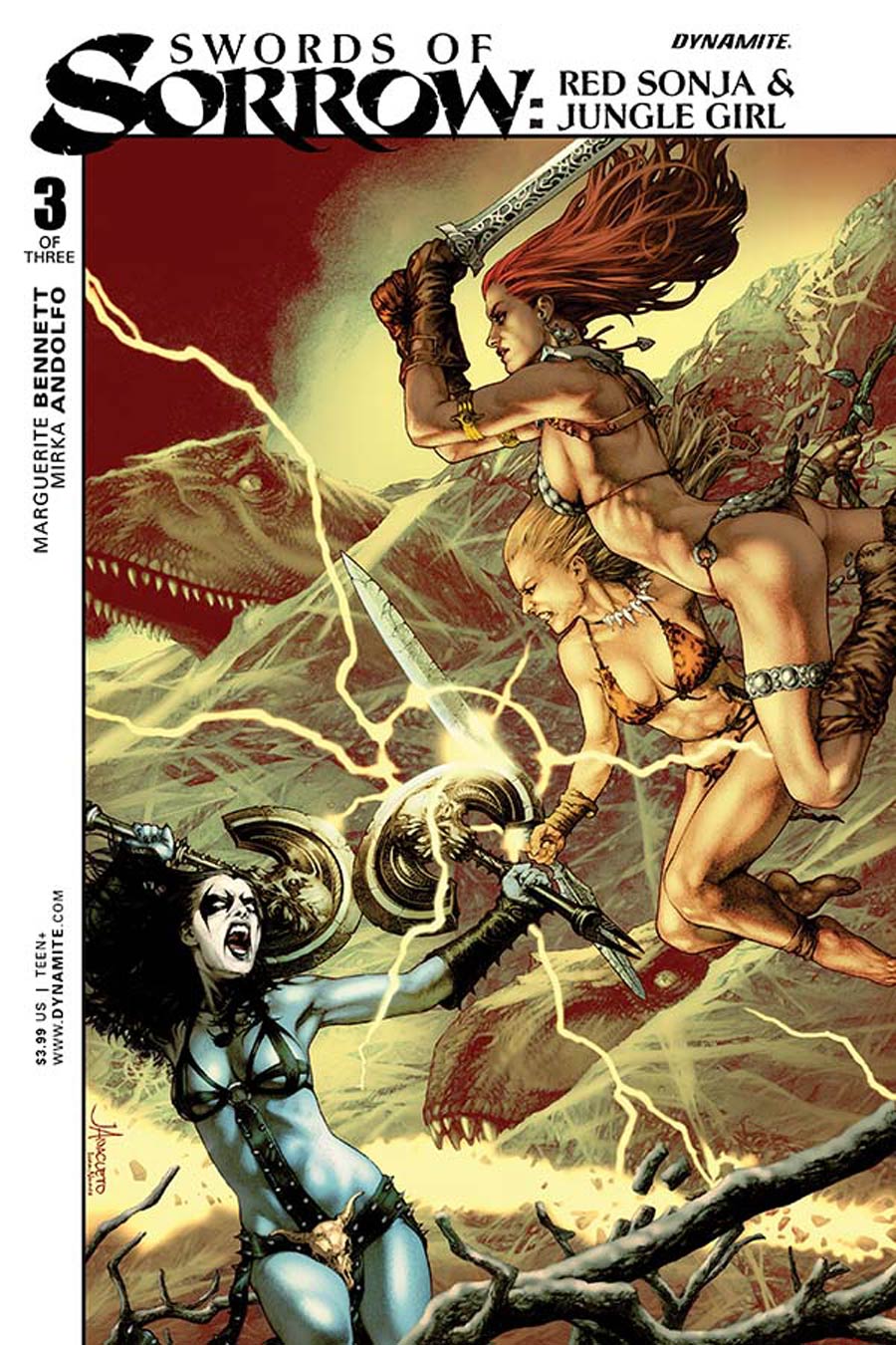 Swords Of Sorrow Red Sonja & Jungle Girl #3 Cover A Regular Jay Anacleto Cover