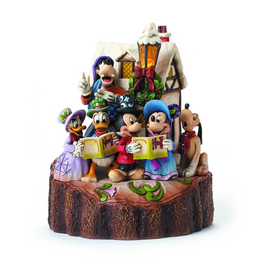 Disney Traditions Caroling Carved By Heart Figurine