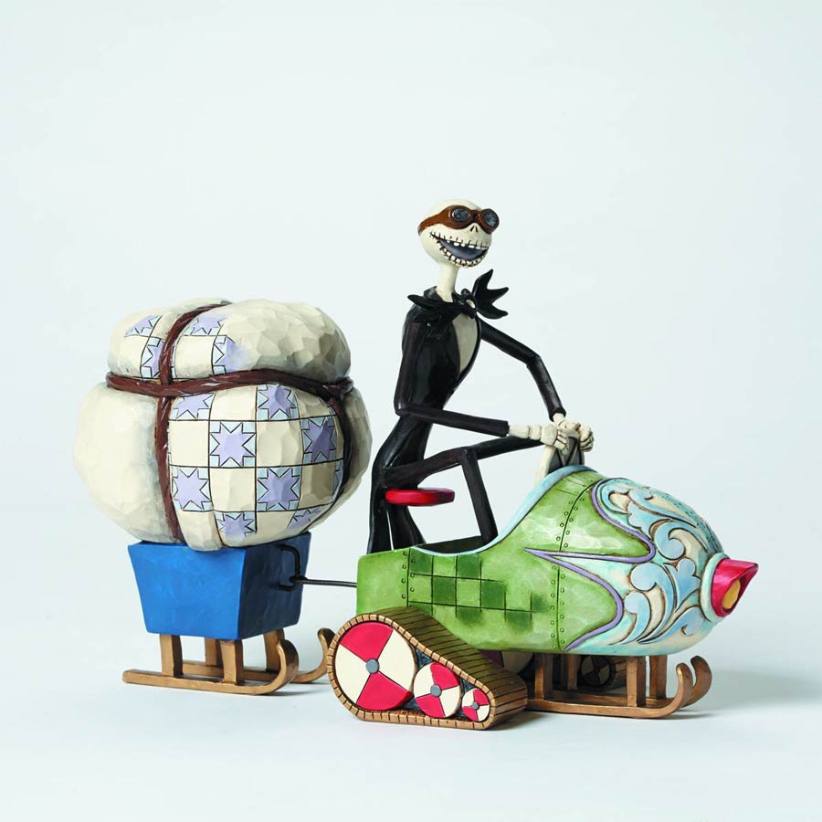Disney Traditions Jack In Snowmobile Figurine