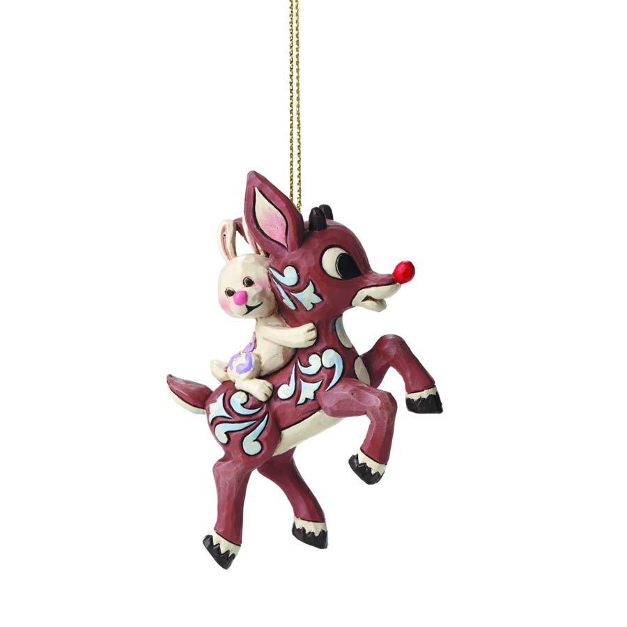 Rudolph The Red-Nosed Reindeer Traditions Rudolph With Bunny Ornament