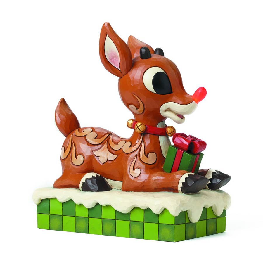 Rudolph The Red-Nosed Reindeer Traditions Rudolph With Lighted Nose Figurine
