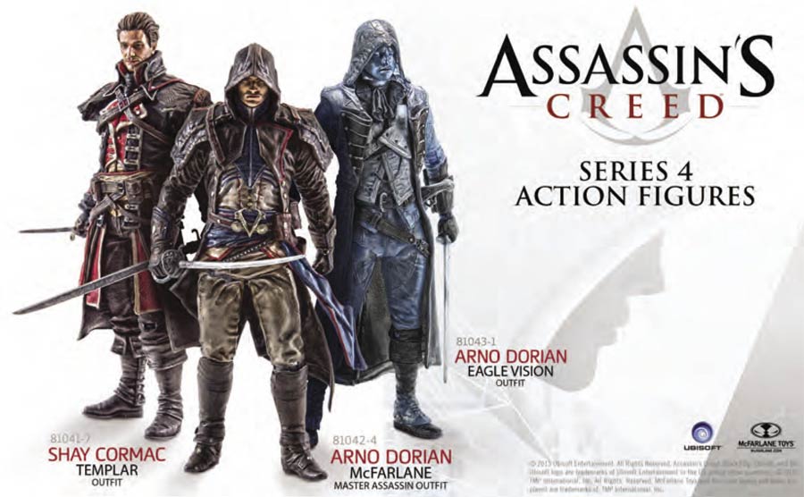 Assassins Creed Series 4 Arno Dorian Eagle Vision Outfit Action Figure Case