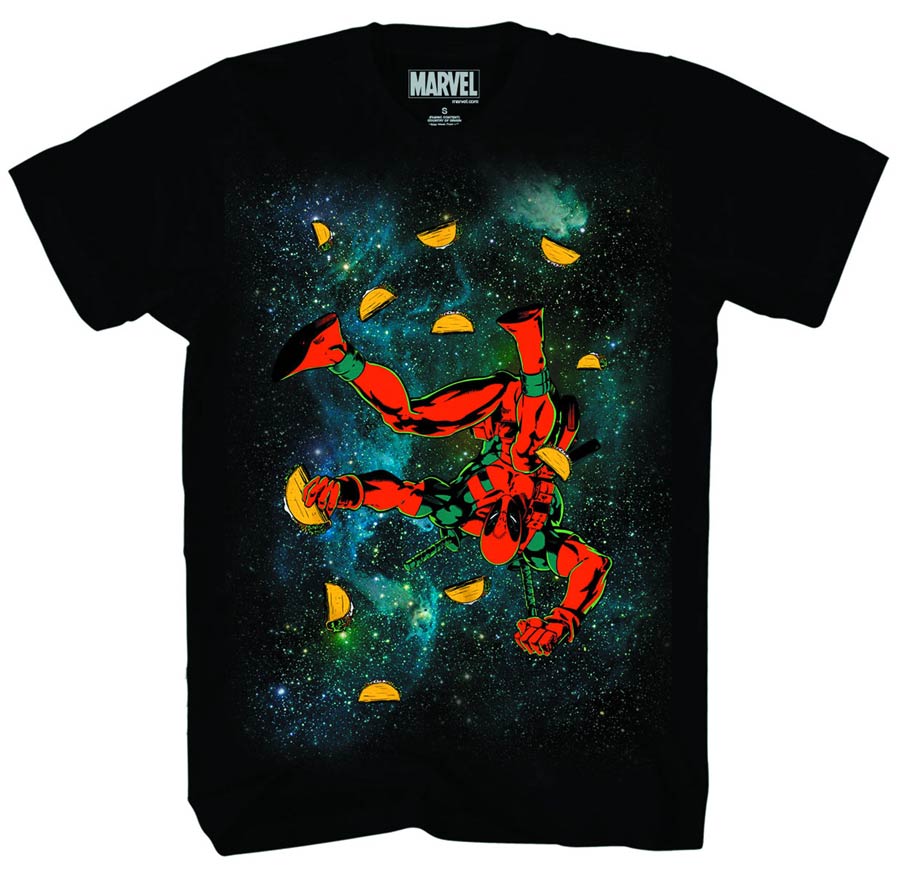 Deadpool Space Wade Previews Exclusive Black T-Shirt Large