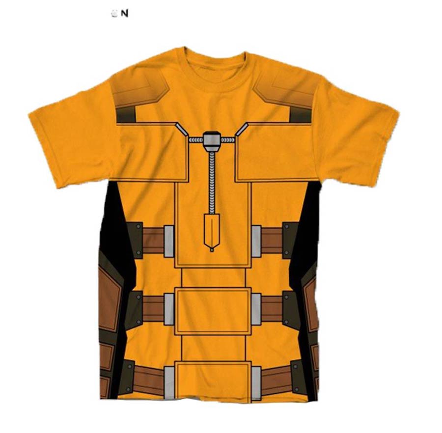 Guardians Of The Galaxy I Am Rocket Raccoon Gold T-Shirt Large