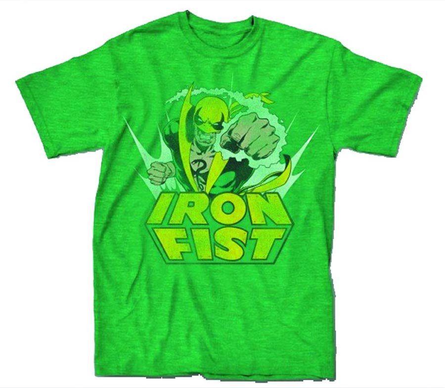 Iron Fist Punch Kelly Green T-Shirt Large
