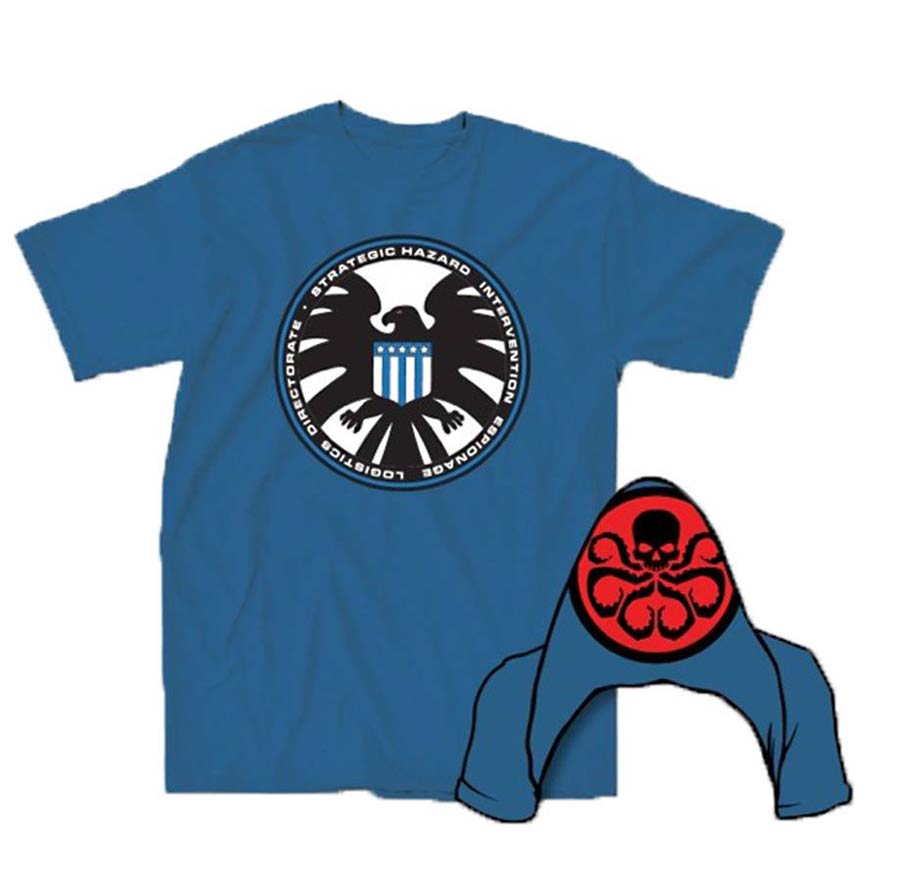 Marvel Hydra Behind S.H.I.E.L.D. Flip T-Shirt Large