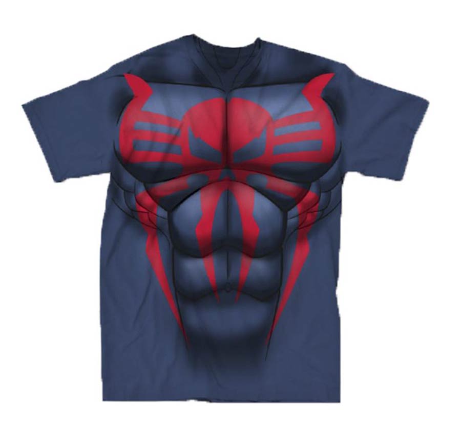 Marvel I Am Spider-Man 2099 Light Navy T-Shirt Large