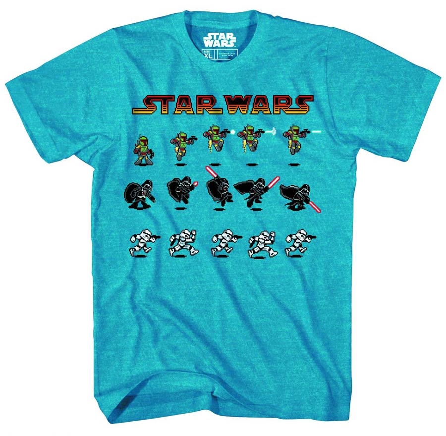 Star Wars Animate Wars Previews Exclusive Turquoise Heather T-Shirt Large