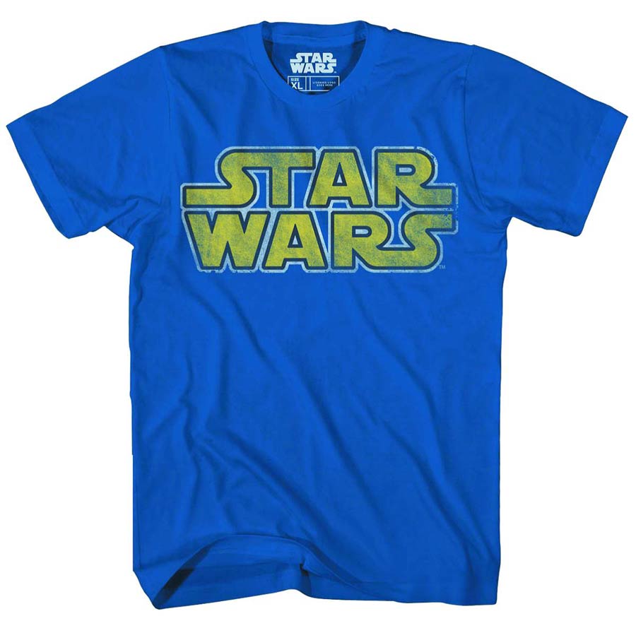 Star Wars Star Wars Logo Light Navy T-Shirt Large