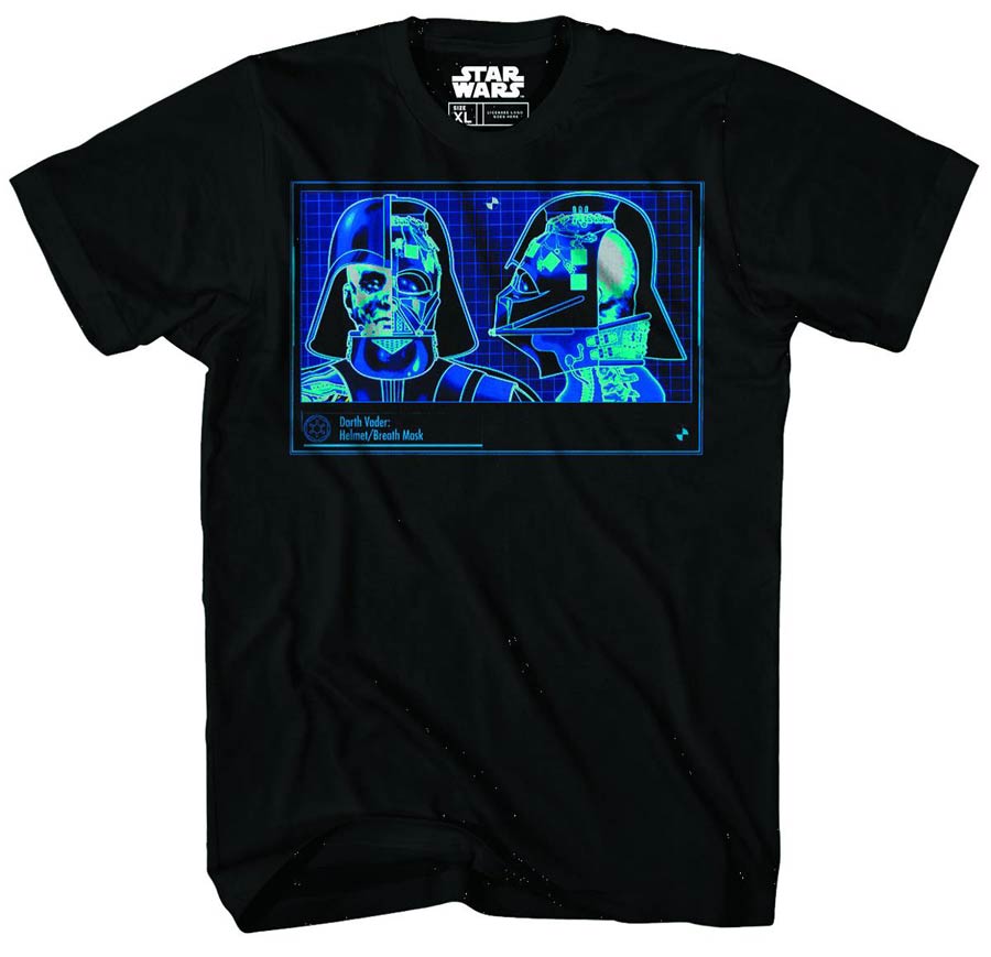 Star Wars Vader Prints Previews Exclusive Black T-Shirt Large