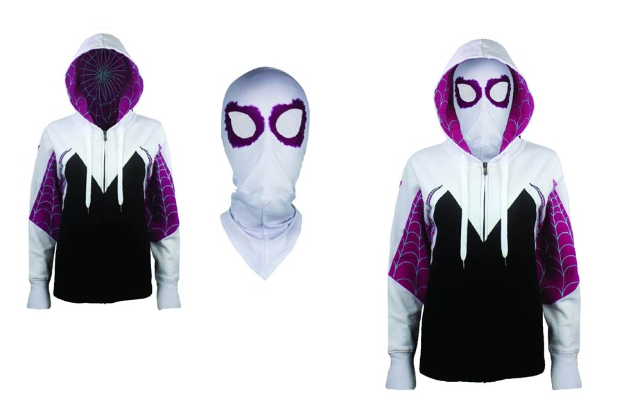 Spider-Gwen Previews Exclusive Masked Womens Hoodie Medium