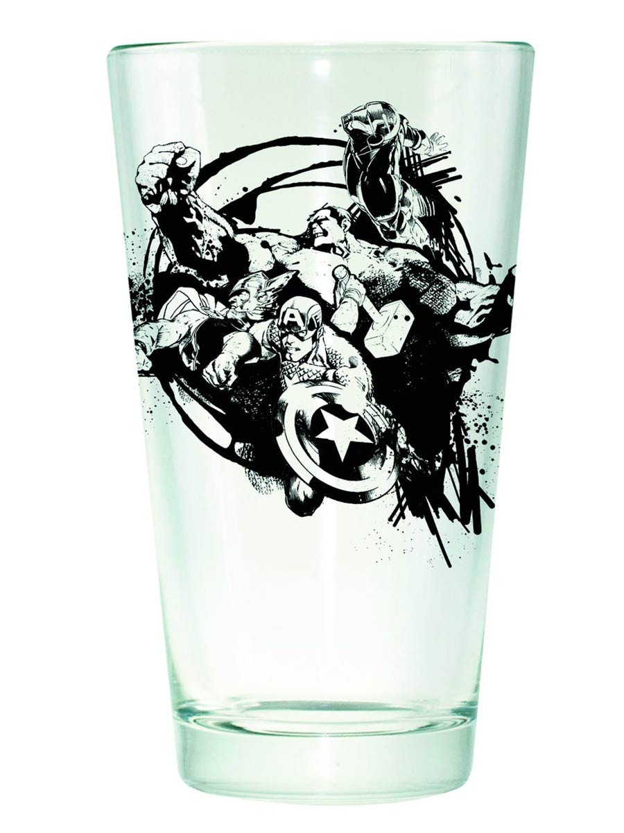 Marvel Heroes Pint Glass - Avengers Circle