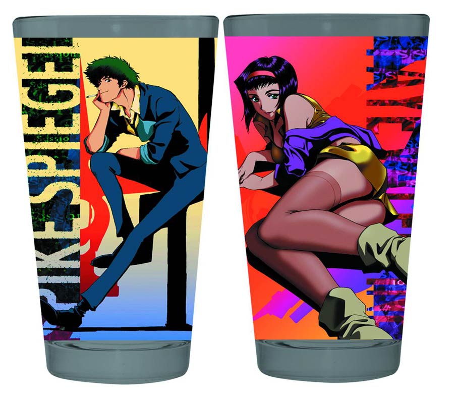 Cowboy Bebop Spike & Faye 2-Pack Pint Glass Set