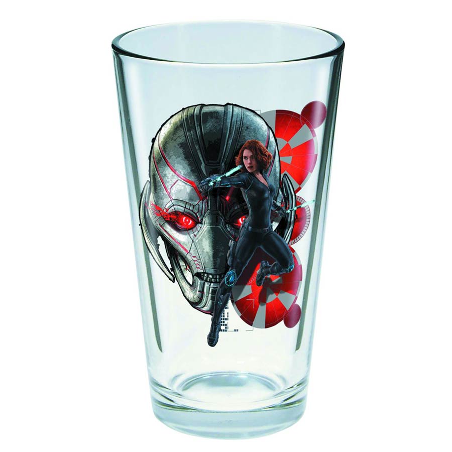 Toon Tumblers Avengers Age Of Ultron Pint Glass - Black Widow