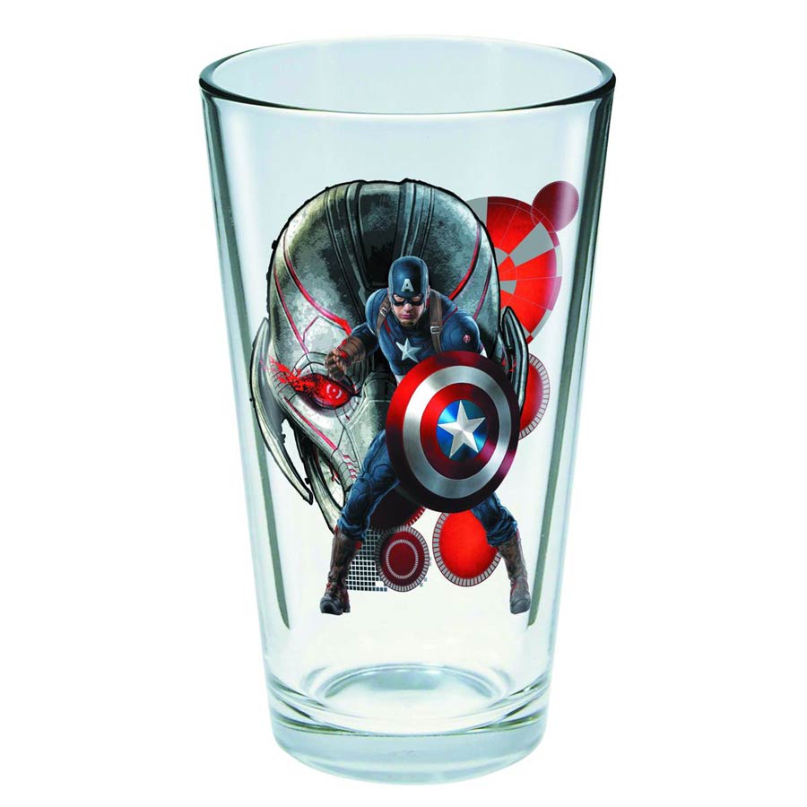 Toon Tumblers Avengers Age Of Ultron Pint Glass - Captain America