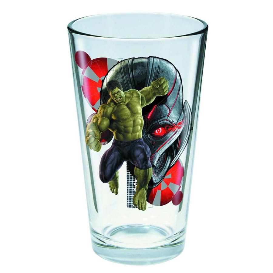 Toon Tumblers Avengers Age Of Ultron Pint Glass - Hulk