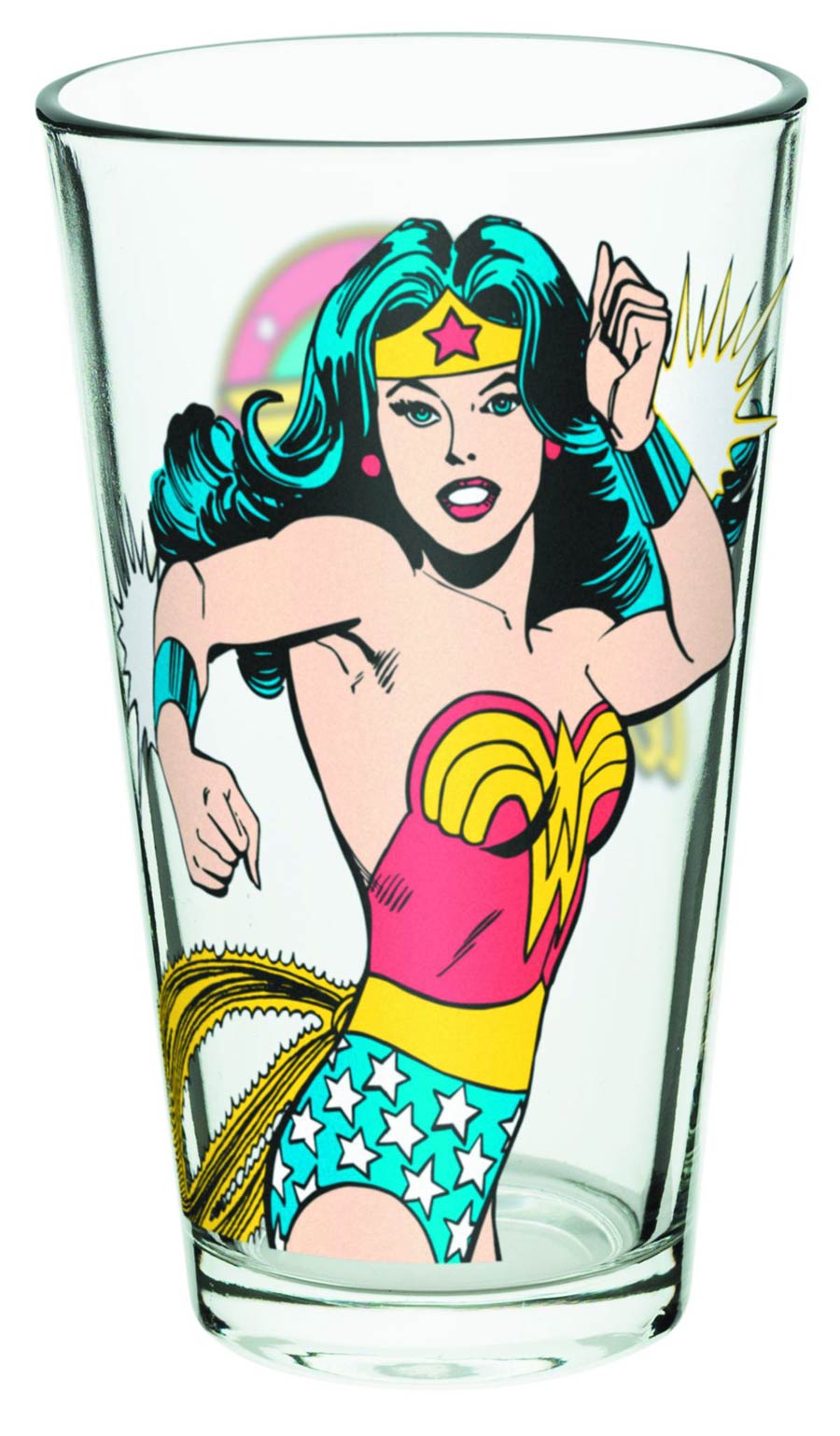 Wonder Woman 16-Ounce Glass - Logo