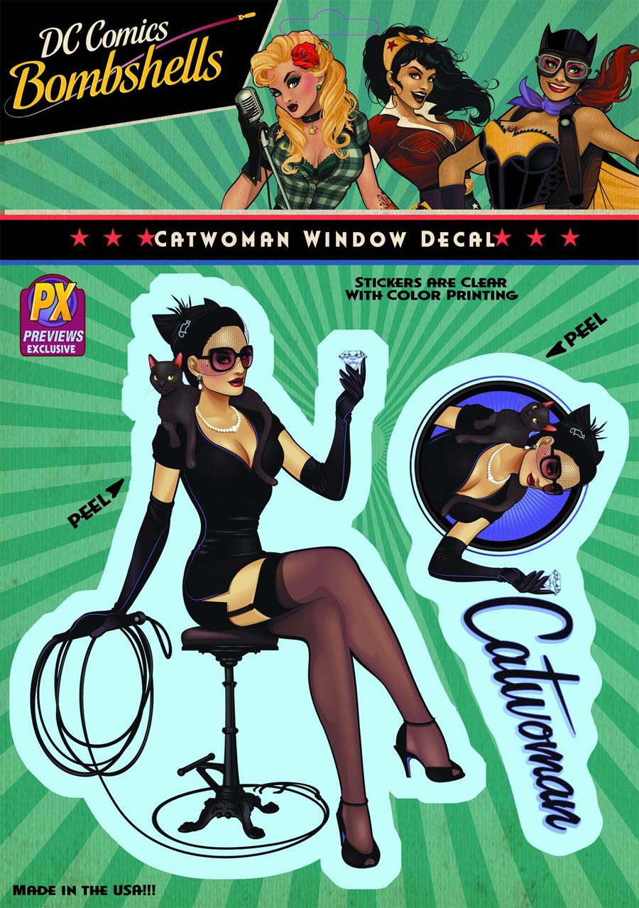 DC Bombshells Previews Exclusive Vinyl Decal - Catwoman